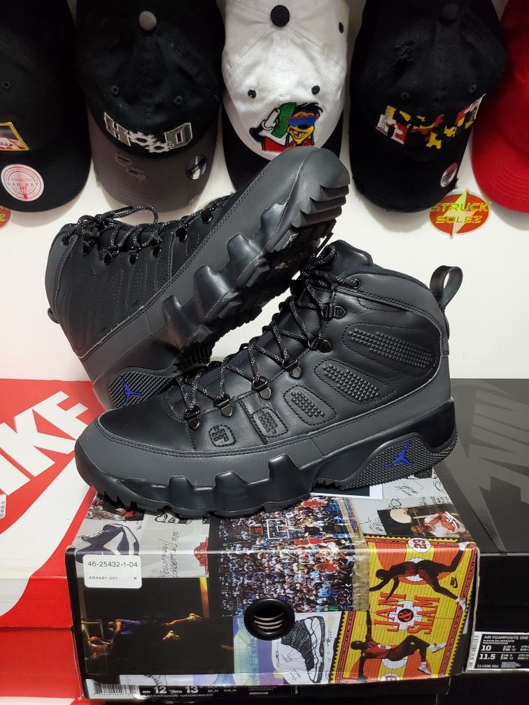 Air Jordan 9 Boot NRG 'Blk Concord' *Sz 12 USED*