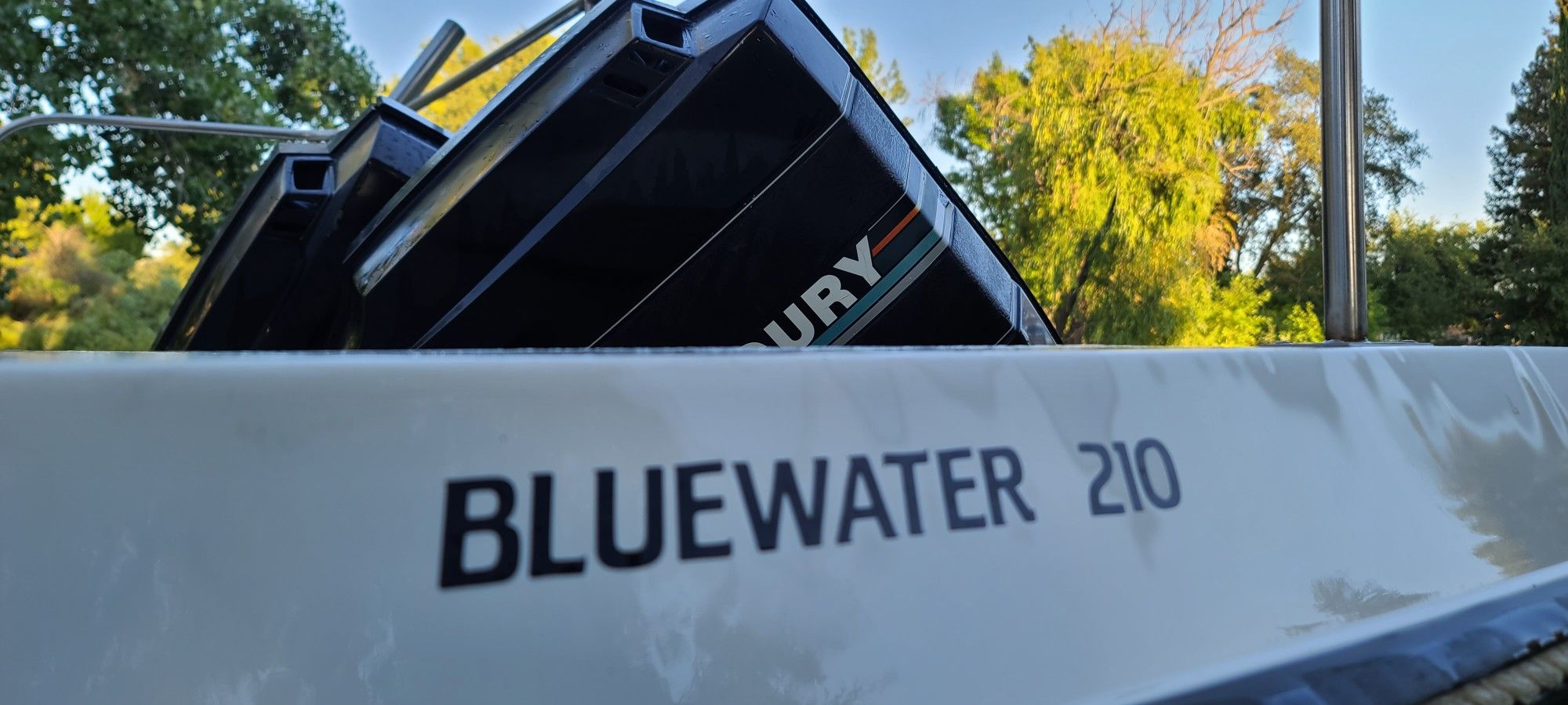 BLUEWATER 210 CENTER CONSOLE BOAT W/ 2 MERCURY 115 OUTBOARDS