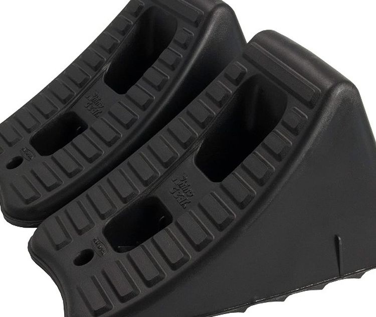 2 Pc Heavy Duty Wheel Chocks Stop Tire RV Camper Trailer Car Truck Stopper Block