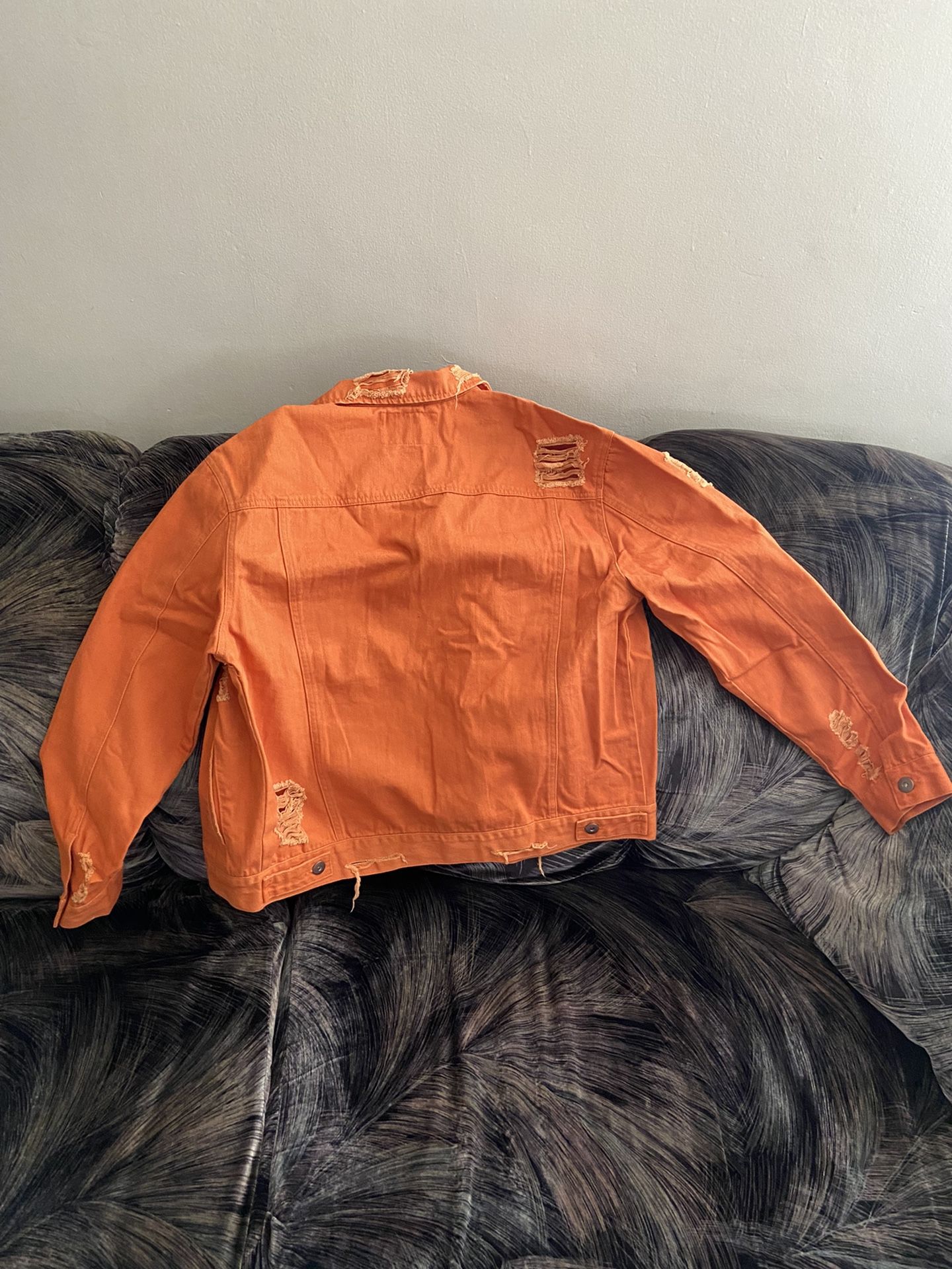 Fashion Nova Orange Jean Jacket