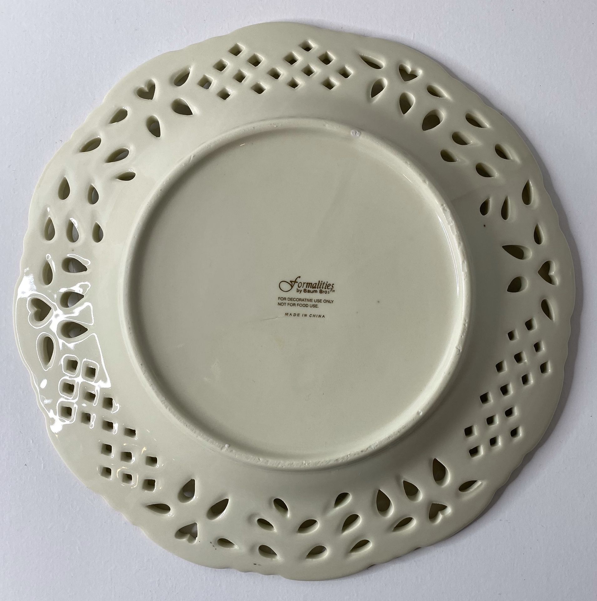 Formalities By Baum Bros Decorative Flower Plate Set Of 3