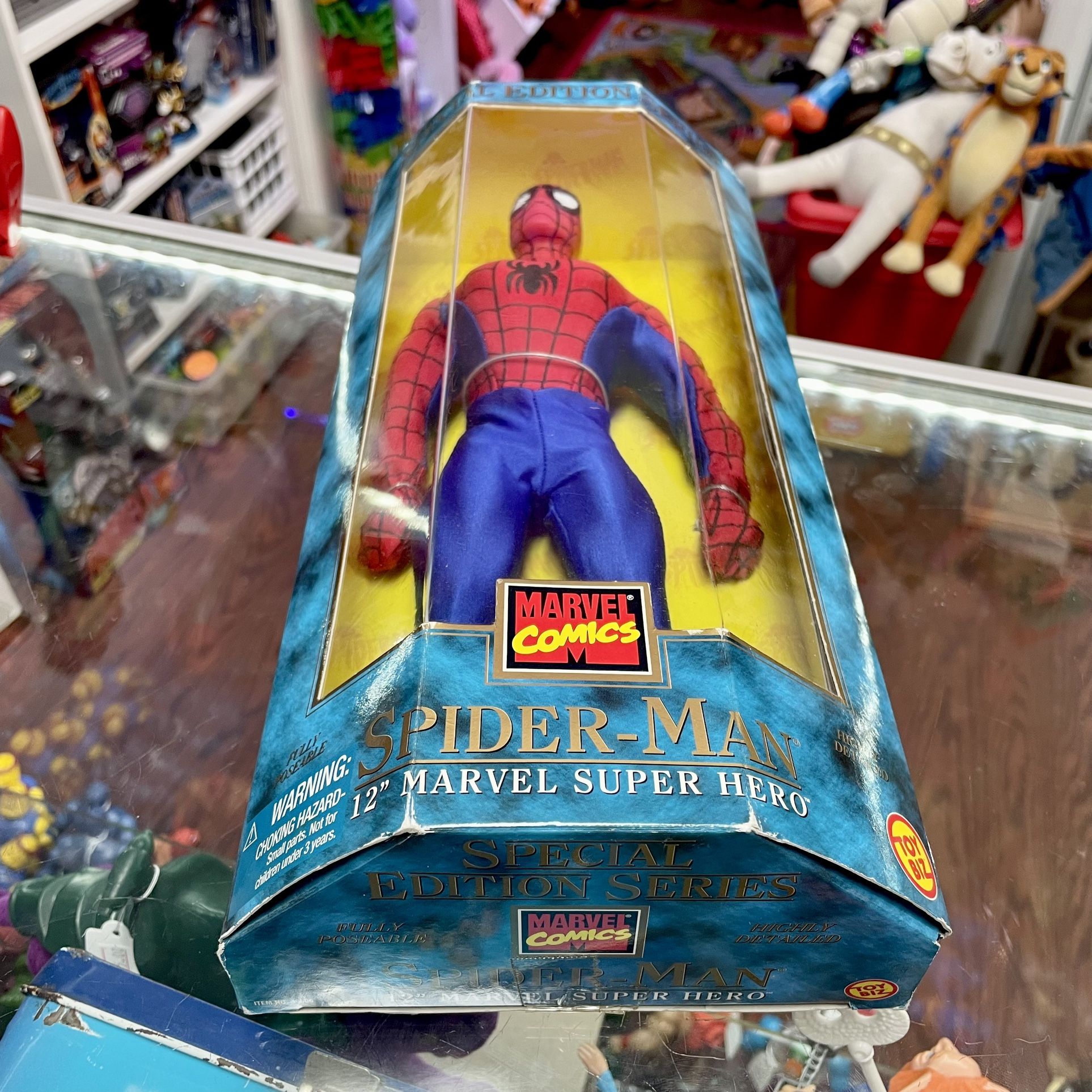 Vintage 1997 Toy Biz Special Edition Series Spider-Man 12” Marvel Super Hero Action Figure Toy NIB - Highly Detailed, Cloth Clothes