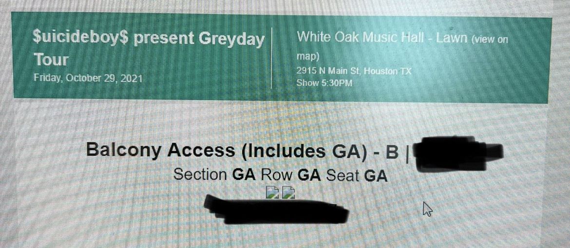 Suicide Boys $uicideboy$ Ticket Greyday