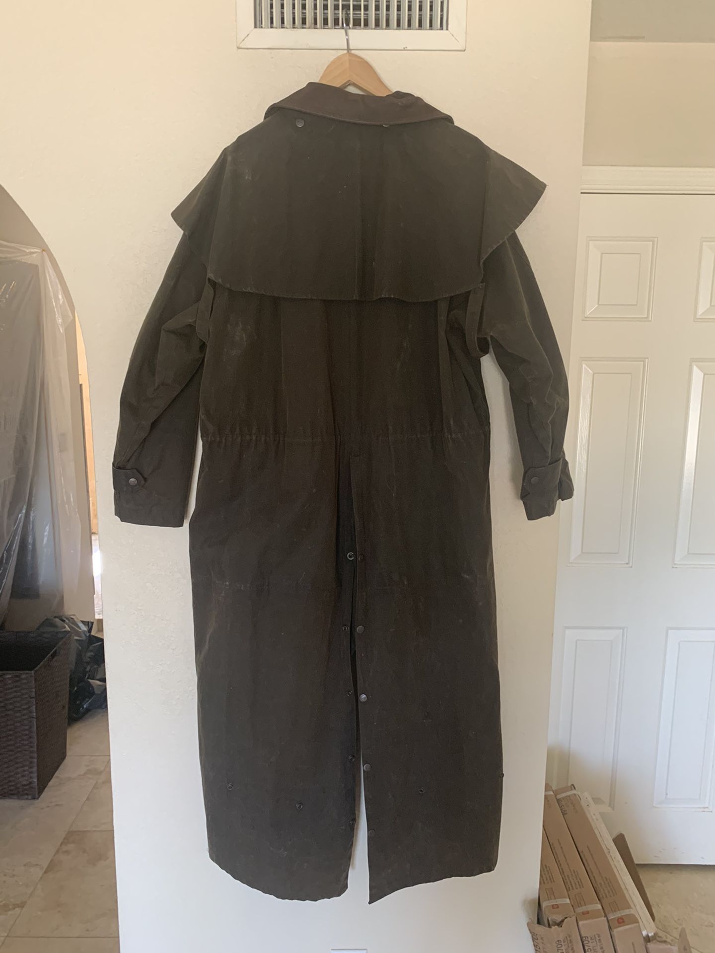 Kakadu Traders Oilskin Drovers Duster Coat XL