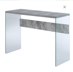 Sleek, Console Table w/ Glass support for Entryway, Foyer, Home Office, Hallway (multiple finish) Thumbnail