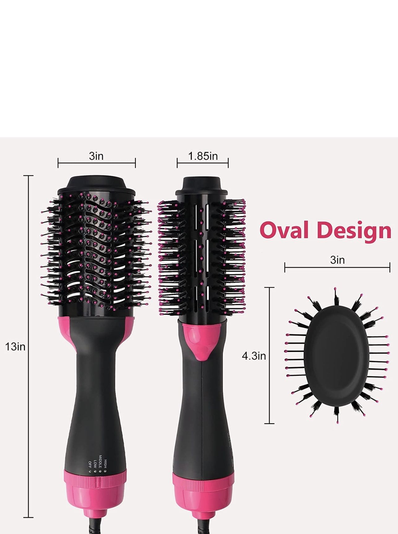 Hair Dryer Brush, HIPPIH Hot Air Brush Styler and Dryer, Blow Dryer Brush with Negative Ionic for Straightening, Curling, Professional Brush Hair Drye