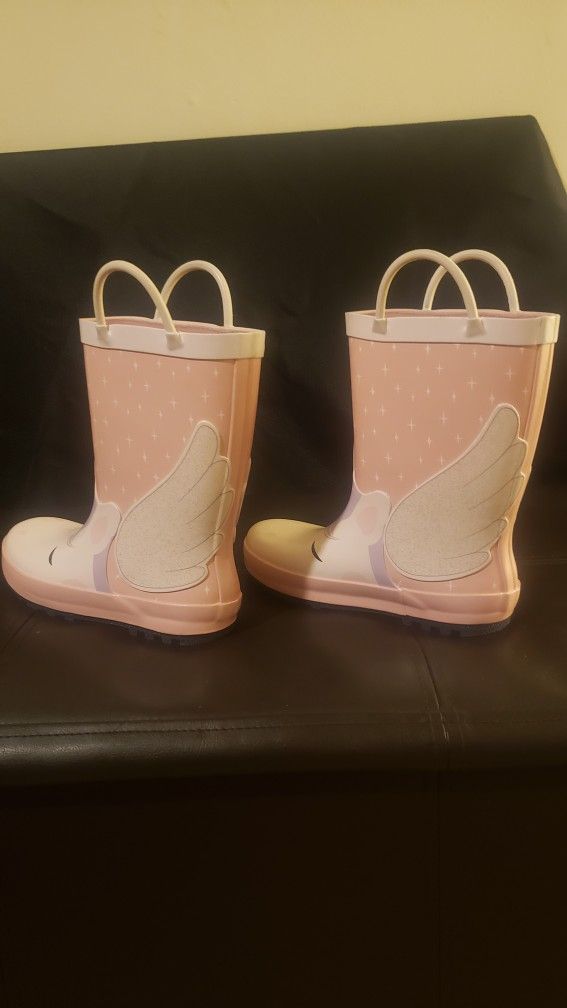 Toddler Girls Unicorn Rain Boots- Cat And Jack 12