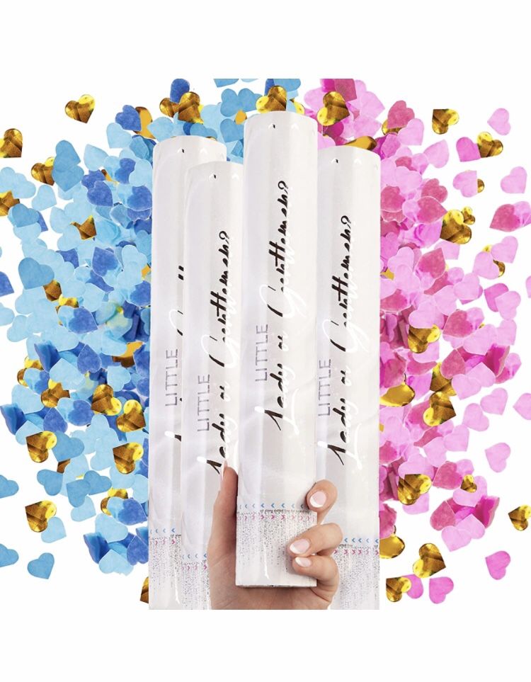 Premium Gender Reveal Confetti Cannon - Set of 4