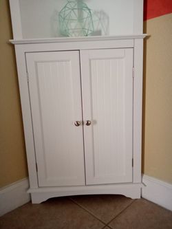 Corner Cabinet Shelf White In Perfect Condition, $120 Thumbnail