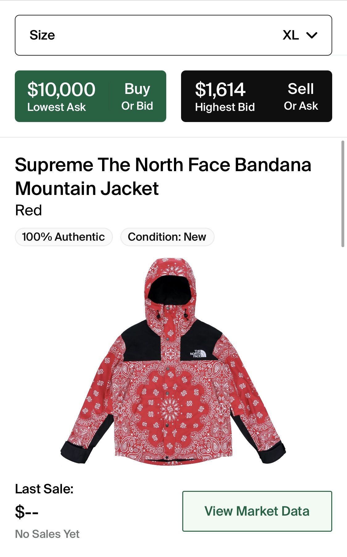 Northface X Supreme Bandana Jacket Black, Red And Blue. All Sizes Available