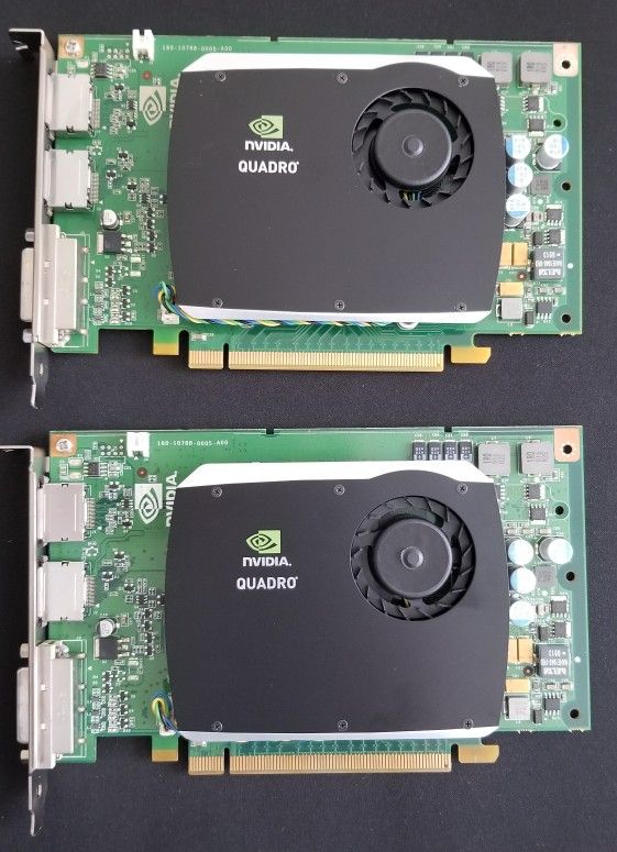 (2) nVidia Quadro FX 580 512MB GDDR3 Dual Displayport DVI