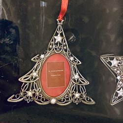 New St. Nicholas Square Ornament Frames Set of 3 Tree Star & Bell Thumbnail
