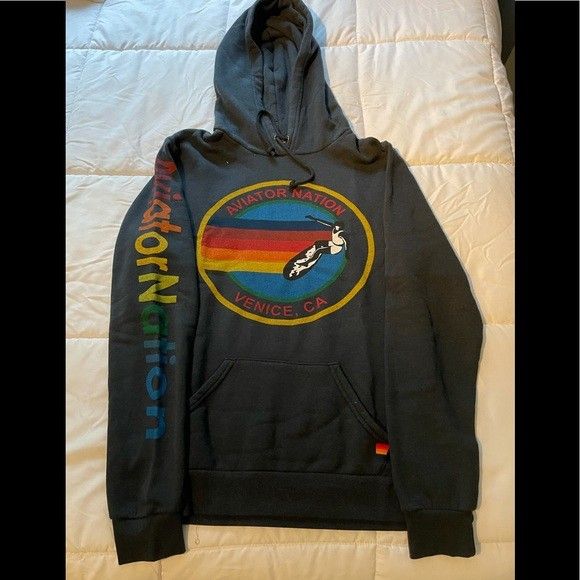 Aviator Nation Graphic Pullover Hoodie women Size: US L