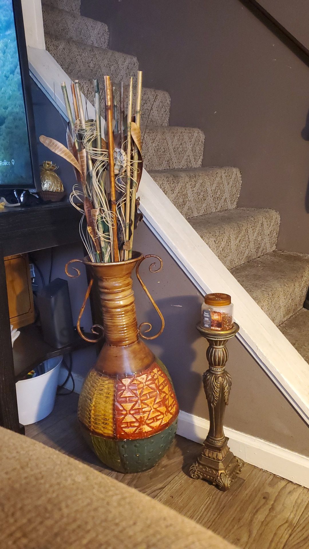 Vases with unique candle stands