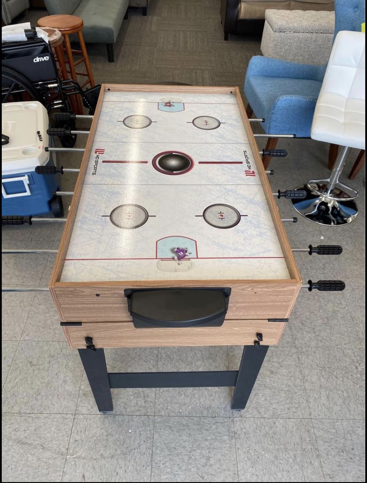MD Sports 48" 3 In 1 Combo Game Table, Pool, Hockey, Foosball, Accessories Included