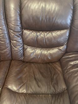 Leather Electric Reclining Couch & Loveseat  Thumbnail