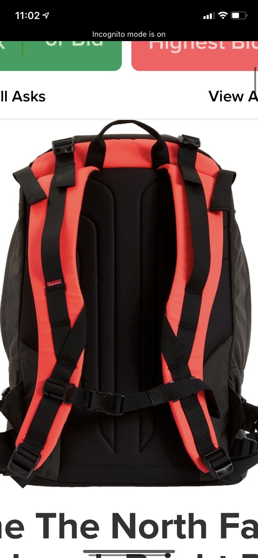 Supreme x Northface backpack