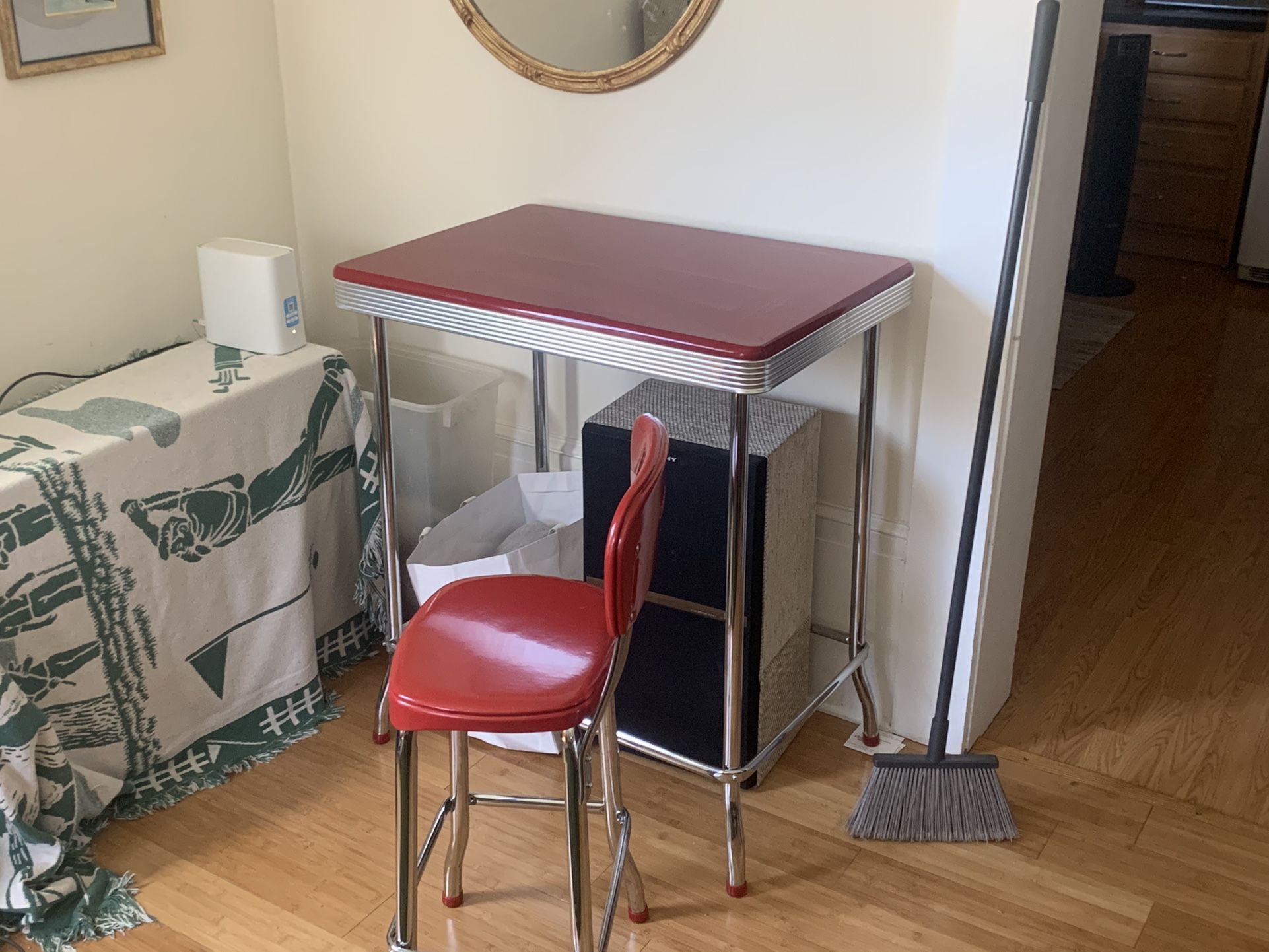 Retro-Style, Cherry Red, Bistro Dining Set