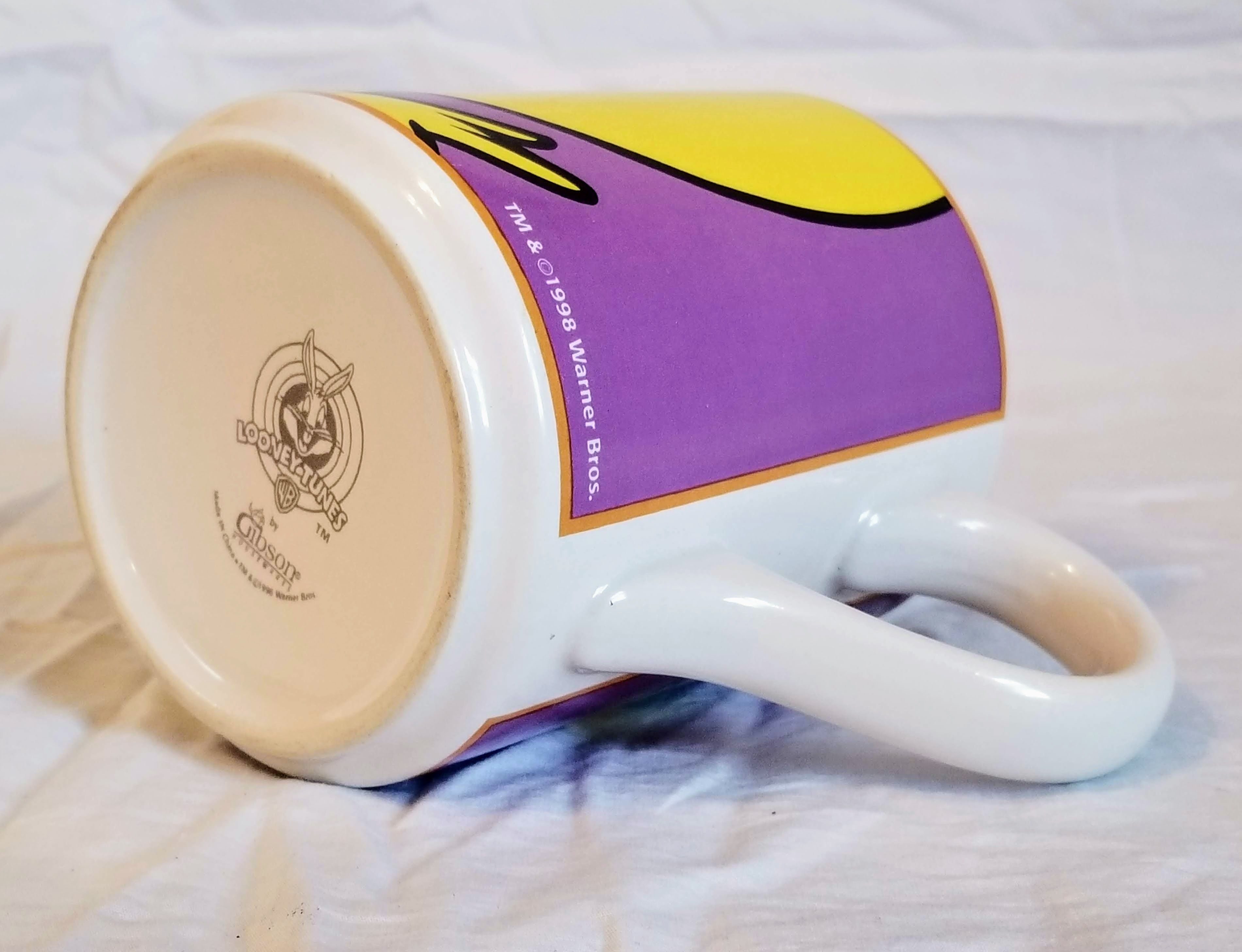 Vintage Official Warner Bros Tweety Bird Coffee Mug Looney Tunes Ceramic