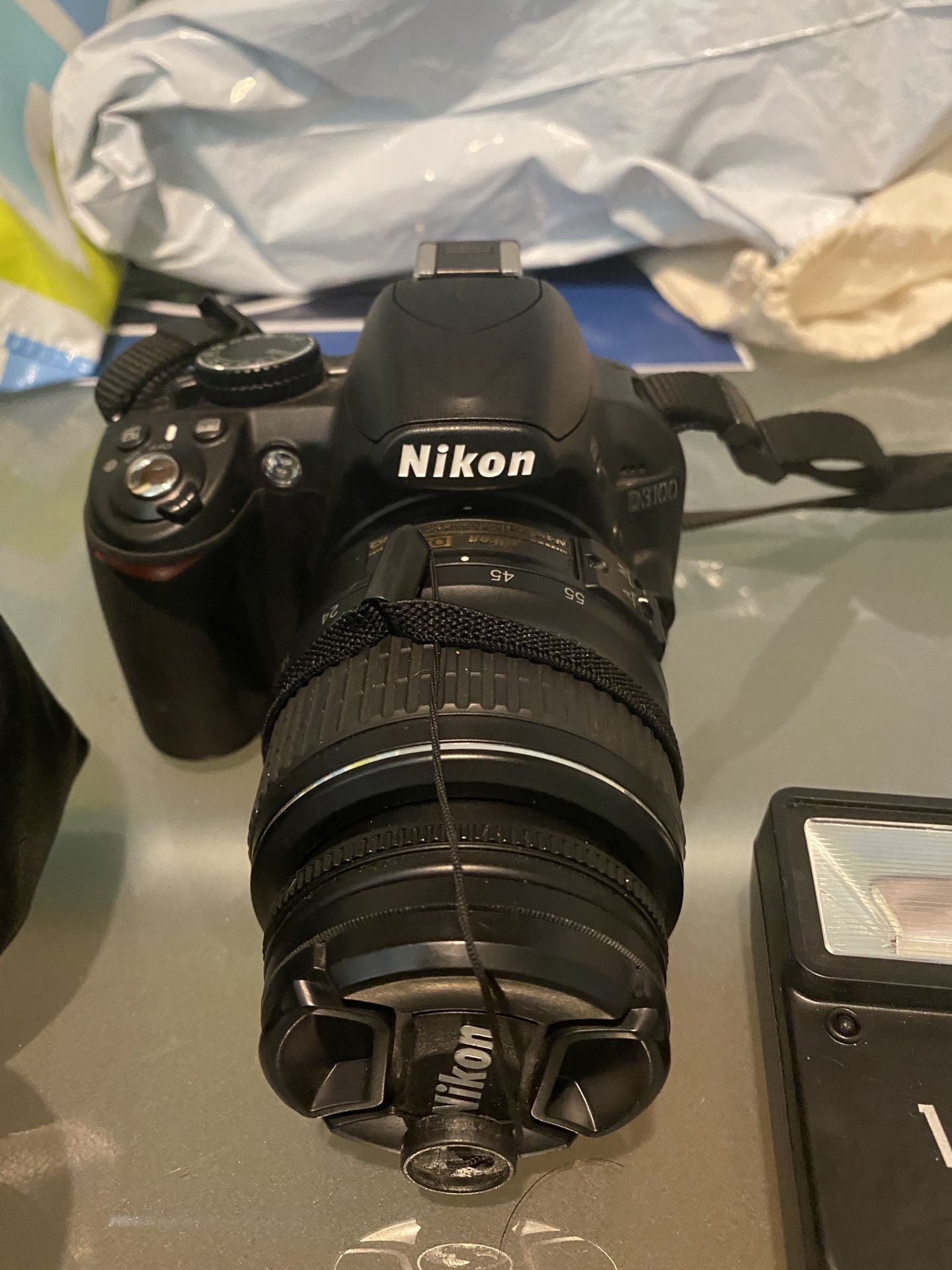 Nikon D3100 with multiple attachments