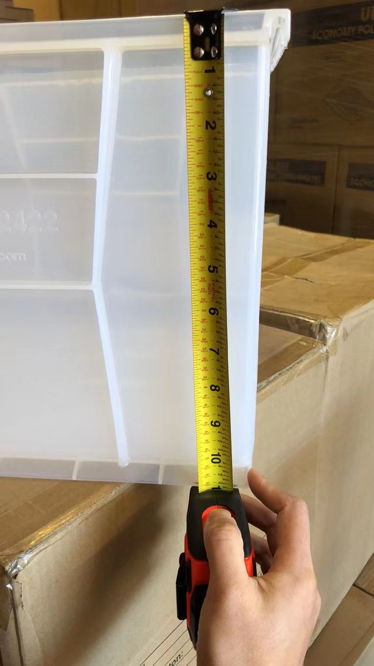Shelves + Plastic Bin