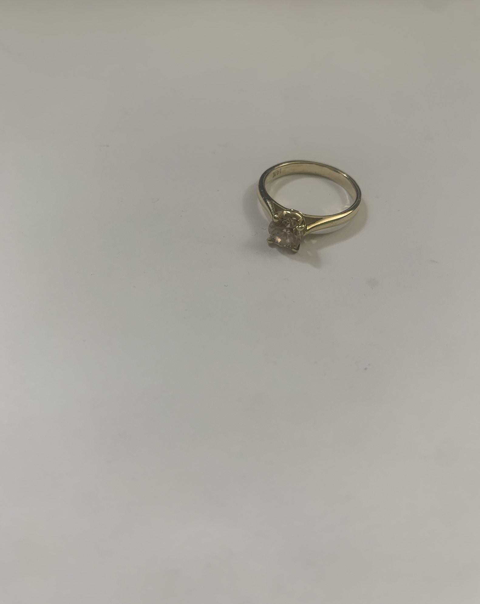 14k Yellow Gold Solitaire Engagement Ring