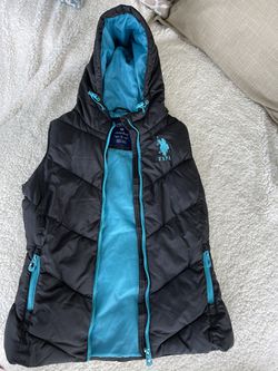 US Polo Assn Women’s Premium Puffer Vest, Black Size Medium Thumbnail