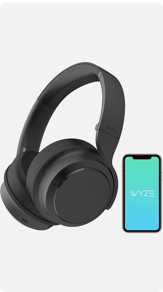 WYZE Noise Cancelling Headphones, Wireless over the Ear Bluetooth Headphones with Active Noise Cancellation, High-Fidelity Sound, Transparency Mode, C