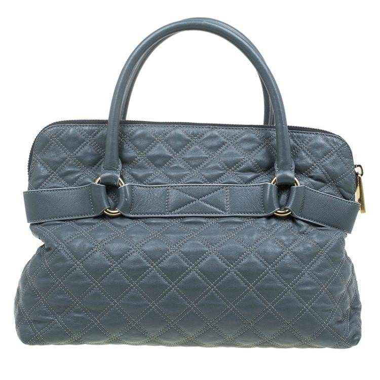 Marc Jacobs Grey Quilted Leather Bruna Belted Tote