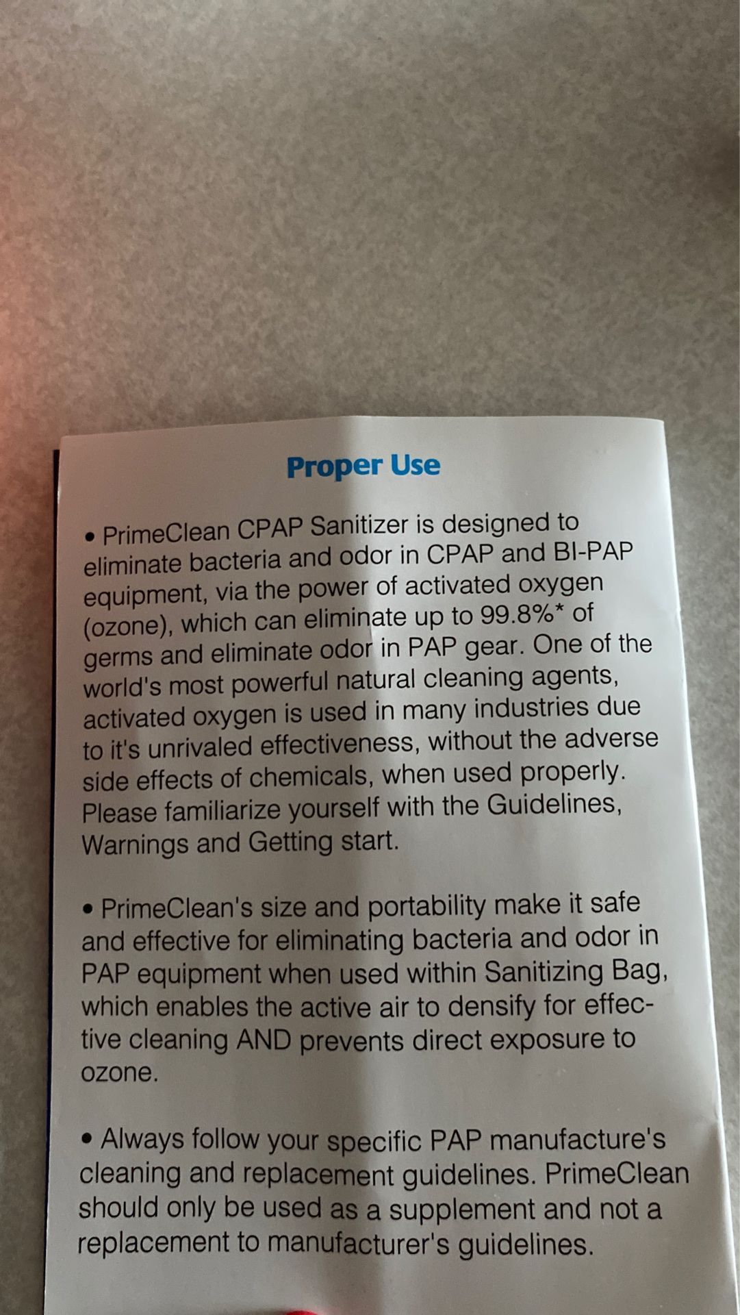 Cpap cleaning device~ Prime Clean