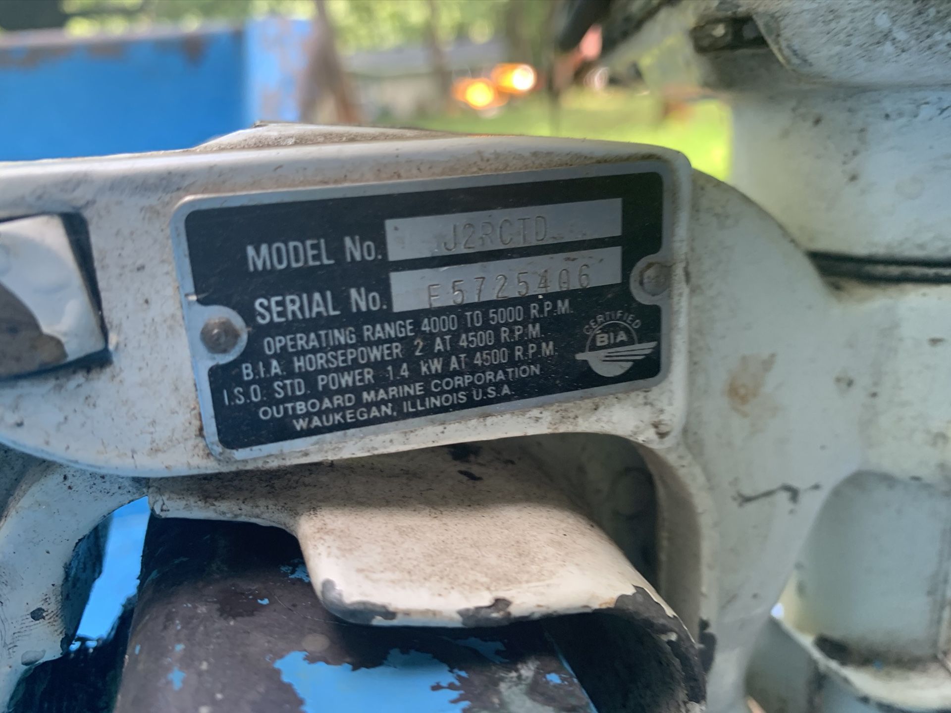 Johnson Outboard 2hp AND BOAT