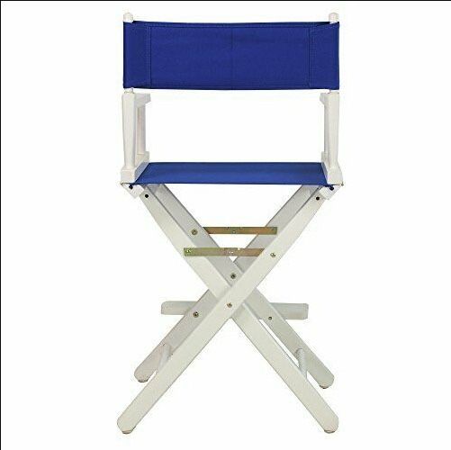 B2-178 Casual Home 24" Director's Chair White Frame with Royal Blue. New.