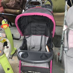 Pink And Black Hello Kitty Stroller Thumbnail