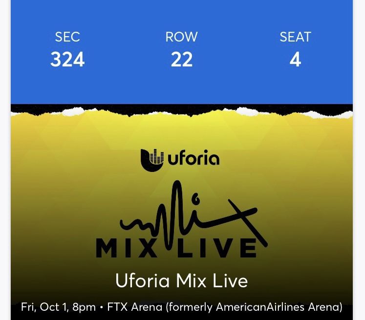 Tickets Uforia Mix Live