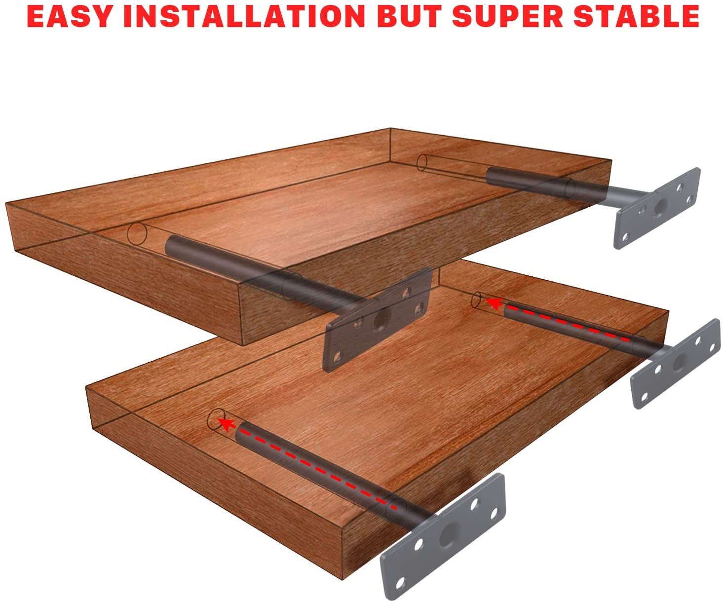 Hidden Floating Shelf Bracket (4PK)