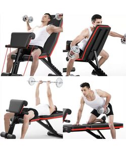 Weight Bench Adjustable Strength Training Exercise Bench for Full Body Workout A Thumbnail