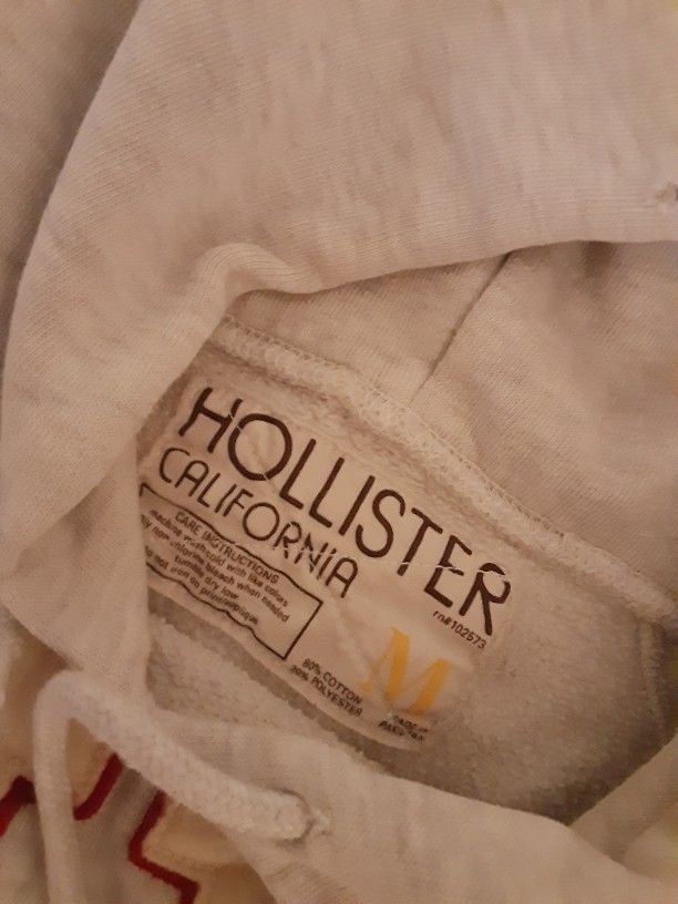 Pink and Light Grey HOLLISTER Hoodie