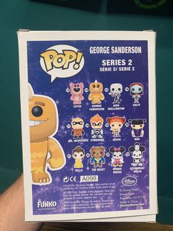 2011 RARE AND VAULTED Disney Monsters Inc George Sanderson Funko Pop with black eye rare box check pictures has some wear it’s over 10 year old pop Thumbnail