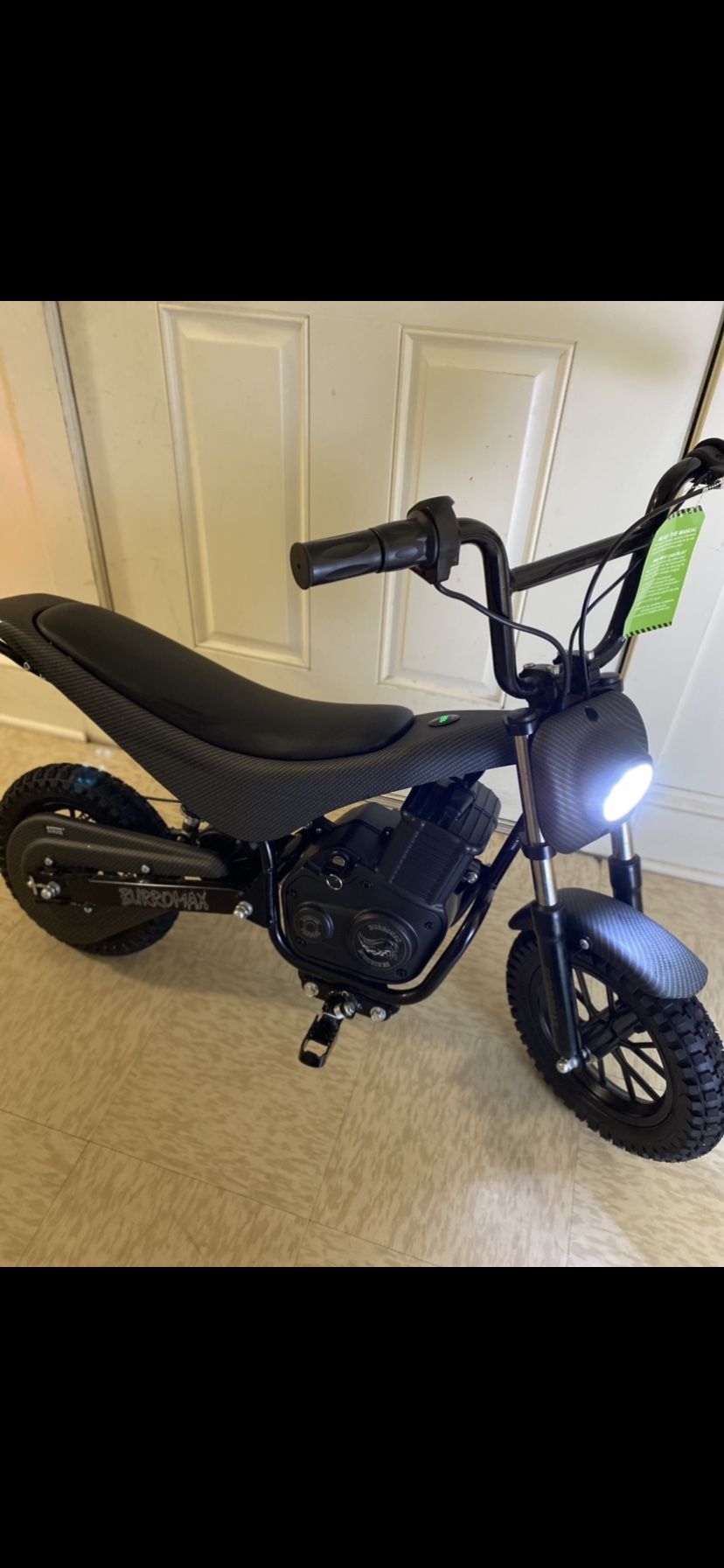 burromax tt350 lithium ion matte black electric mini bike