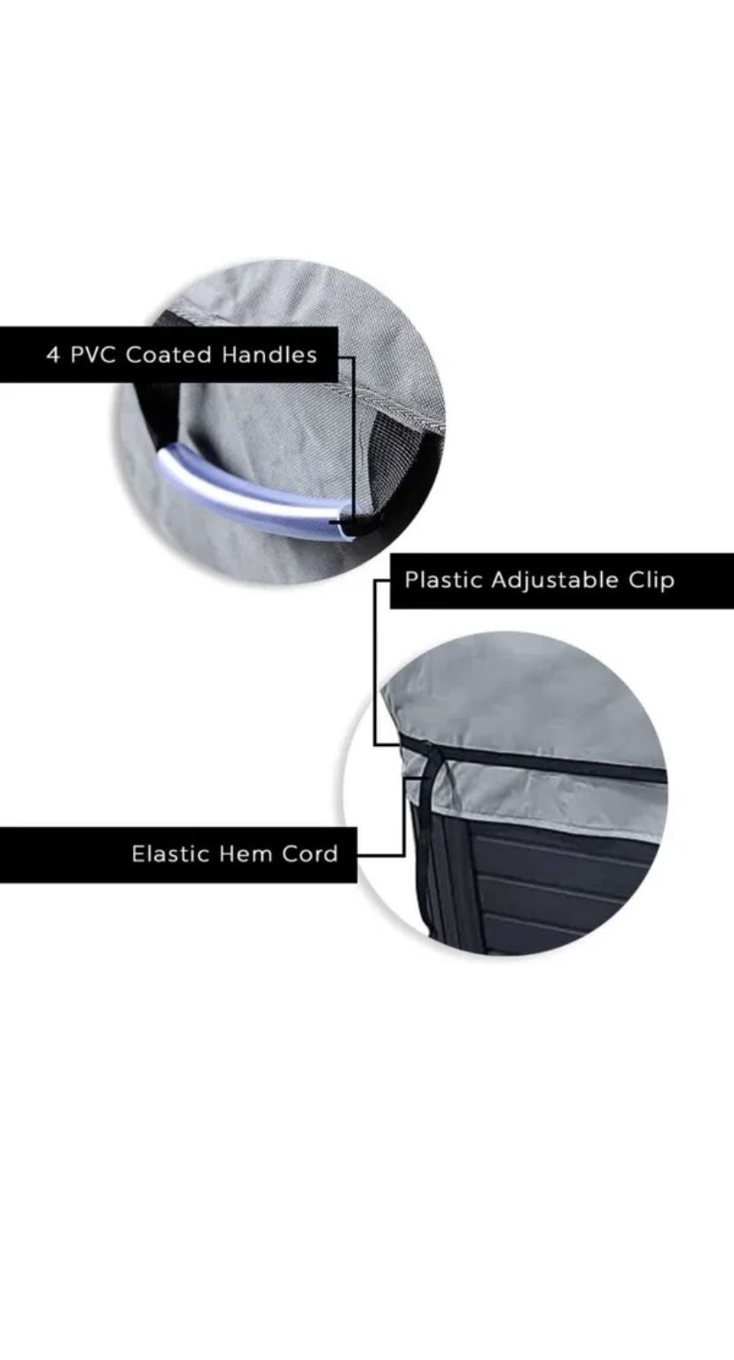 Polyester Outdoor tub cover cap, Hot Tub Protector, Grey Color 95x95x20