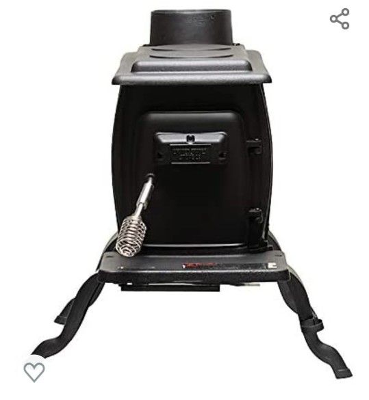 US Stove US1269E 900 Sq. Ft. Log Wood Cast Iron Stove, Black