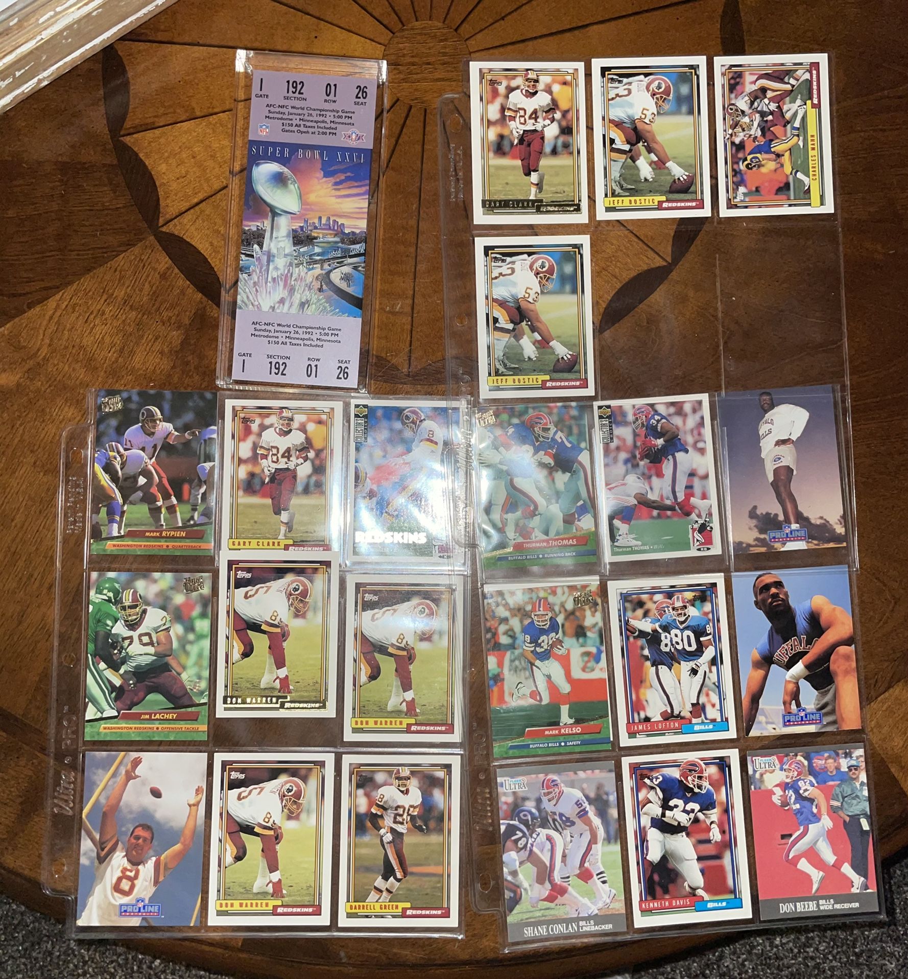 Super Bowl 26 Ticket And Cards