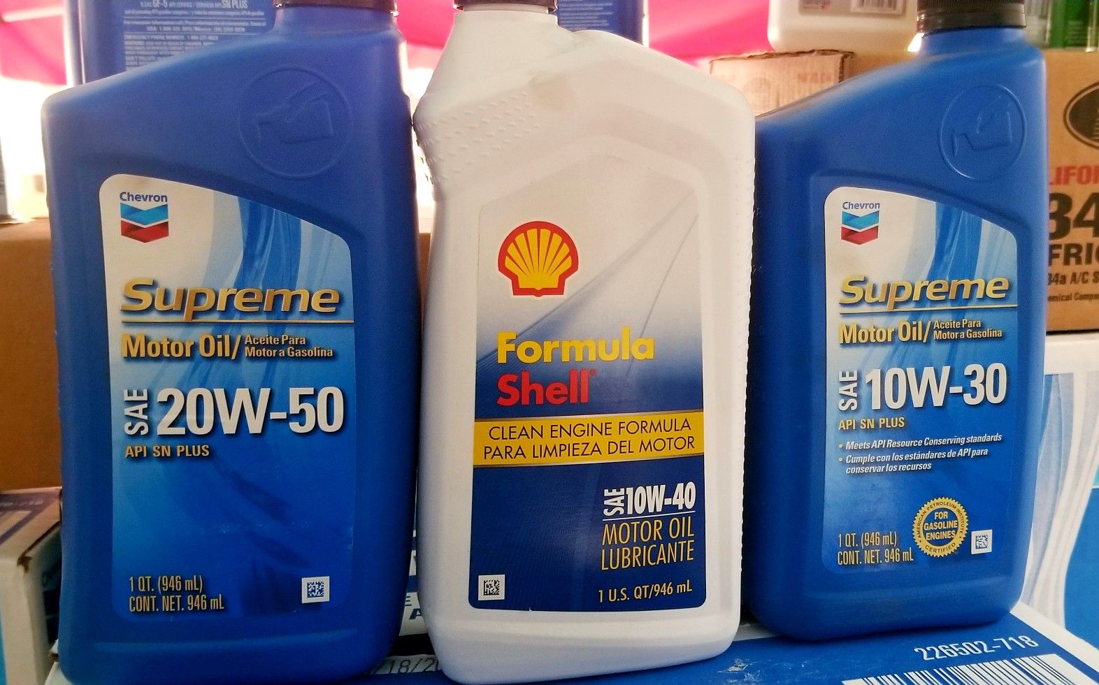 Chevro motor oil/ aceite de motor