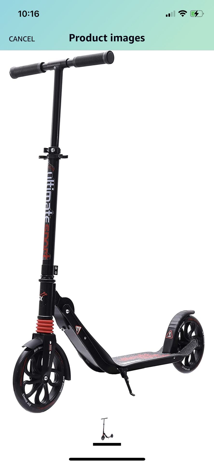 New Bounce Kick Scooter - Big Wheel Scooters for Ages 8 and Up with Adjustable Handlebar