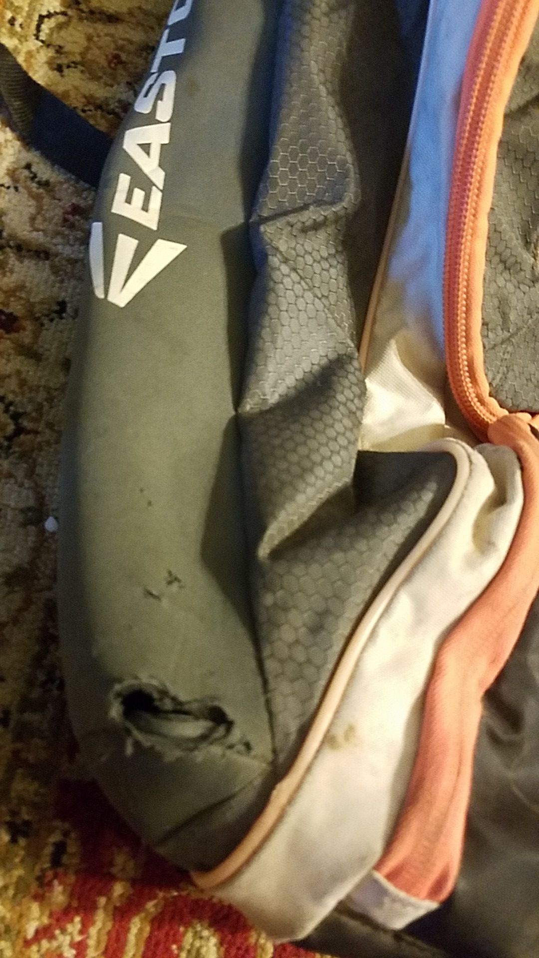 Grey/white/orange Baseball Easton Backpack