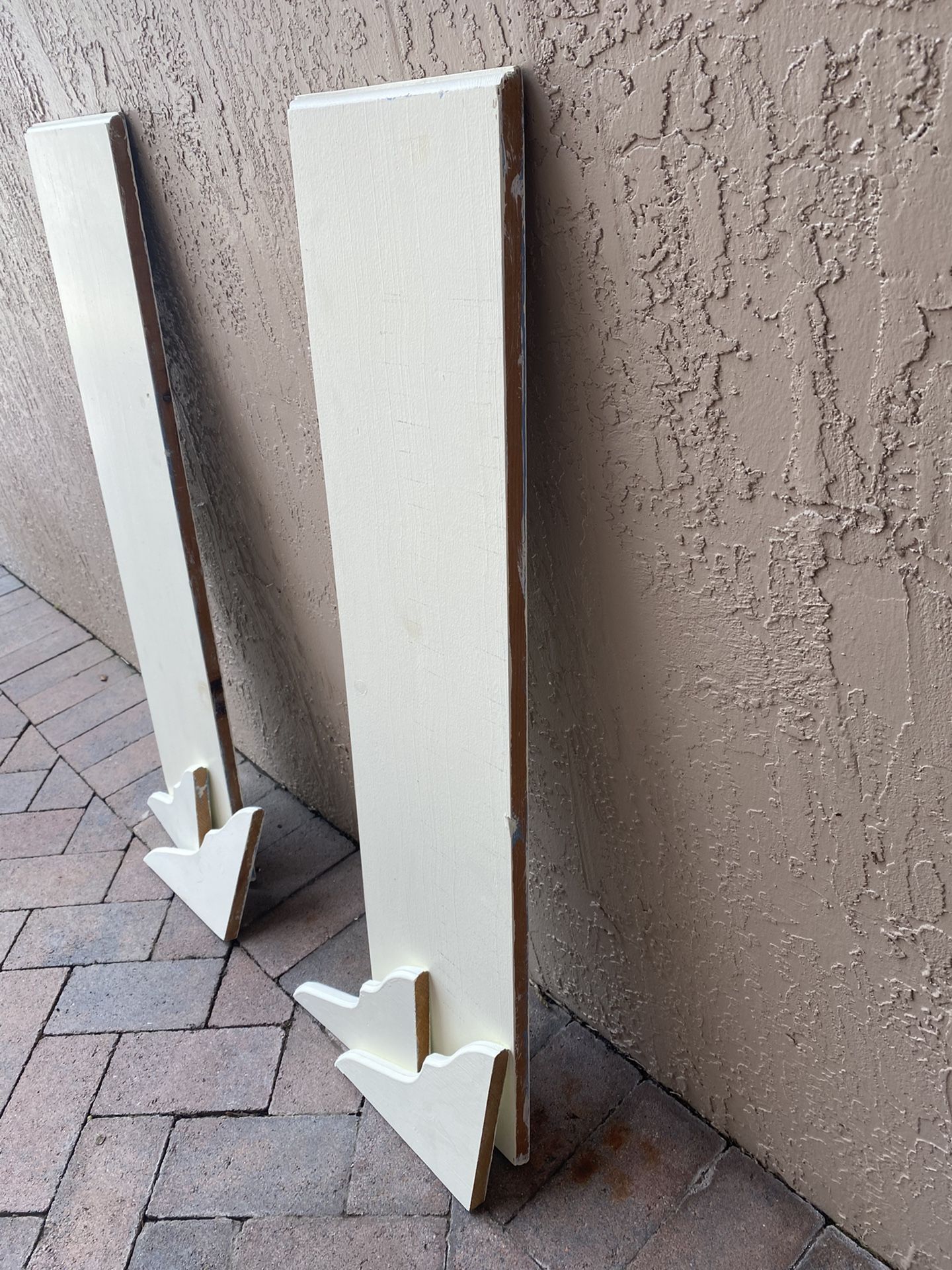 2 White Wooden Shelves