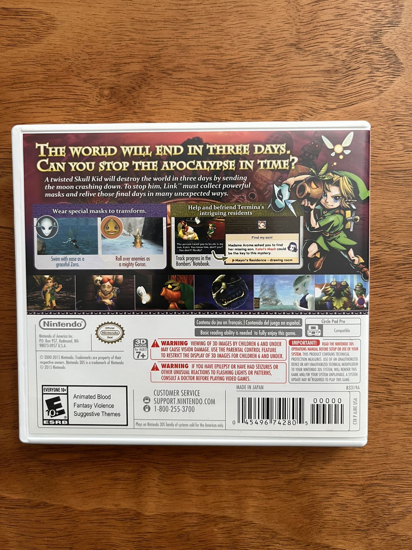 Legend of Zelda: Majoras Mask - Nintendo 3ds