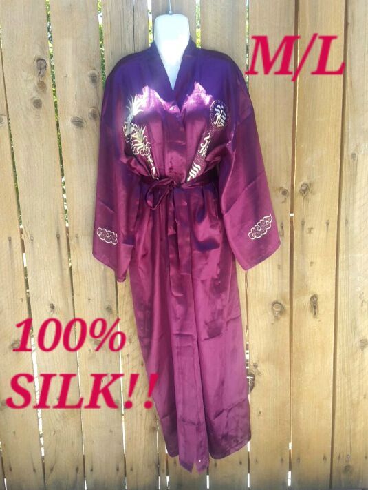 100% Silk Robe