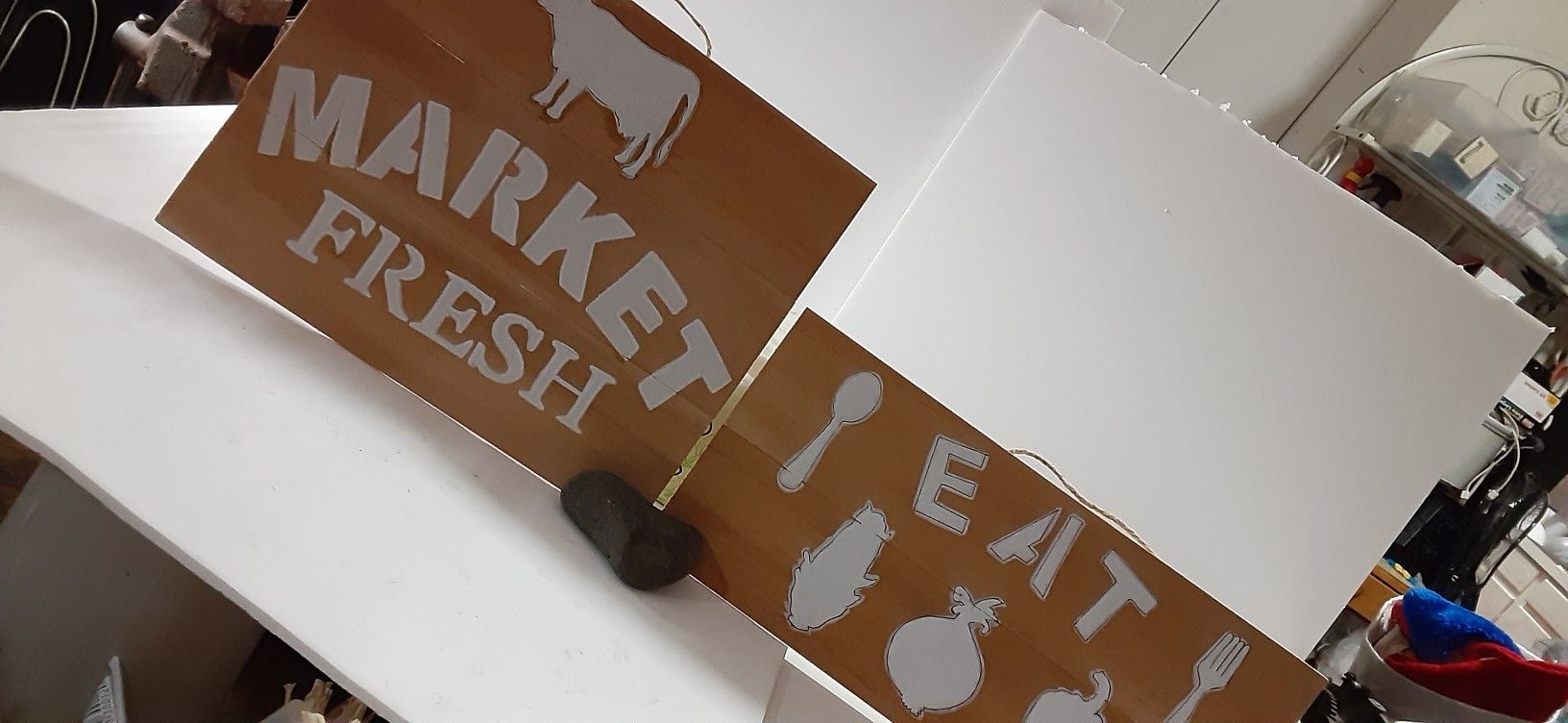 Custom boho Farmhouse kitchen cow farm fresh Eat kitchen decor Rustic fall home decor