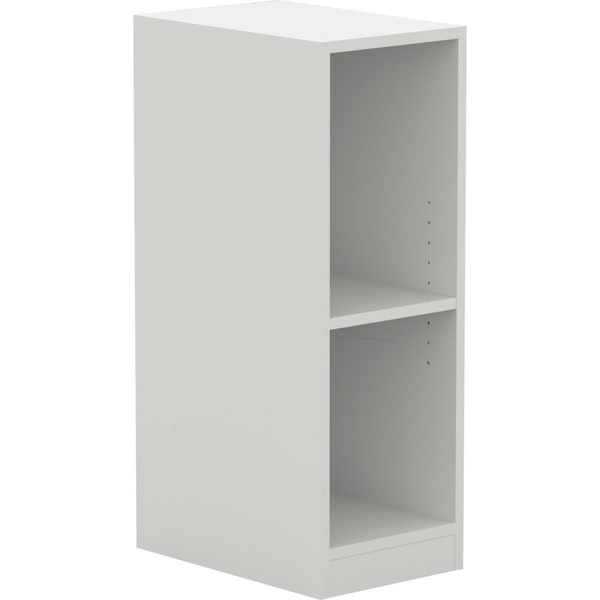 Lorell LLR42400 11.8 x 17.8 x 34.4 in. Single Cubby & Locker Storage Base, White
